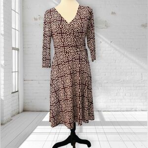 Faux Wrap 8P print  Dress